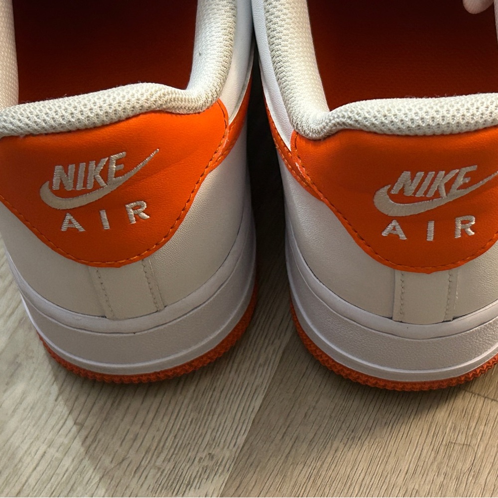 Nike Air Force 1 ‘07 White Safety Orange - Size US 9 Men / US 10.5 Women - Picture 8 of 8
